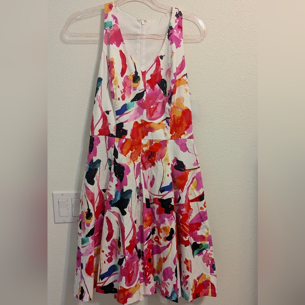 Ralph Lauren Floral Abstract Print Rare Women Dress Cocktail Wedding Guest Dress